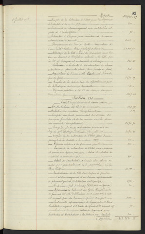 Comptabilité de la ville, budget supplémentaire pour 1918, rapport