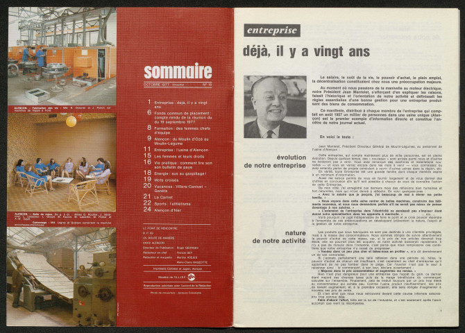 Publication Point de Rencontre Moulinex, revue bimestrielle, enquête de satisfaction (octobre 1977) : feuilles de dépouillement, questionnaires complétés.
