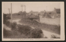 Champfleur (Sarthe), Couvent des Franciscaines de l'Immaculée Conception, vue prise du calvaire, carte postale ancienne noir et blanc, sd, (14x9), acquisition 2020, AMA.