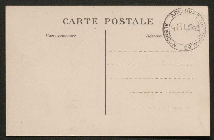 Alençon (Orne), Fêtes de l'inauguration de l'Hôtel des Postes, la Préfecture, réception des autorités, carte postale ancienne noir et blanc n°5, A.M.F. éditeur, (Date cliche : 24 septembre 1911), (14x9),AMA.