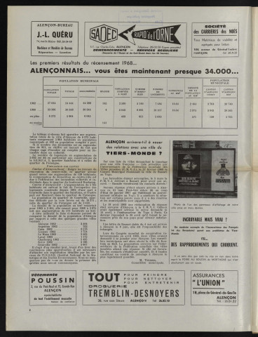 Cité des Ducs, bulletin municipal officiel de la Ville d'Alençon et des communes périphériques n°13 (Juillet 1968).