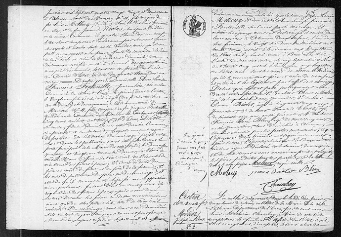Registre des actes de mariage (1842).