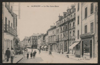Alençon (Orne), La Rue Saint-Blaise, carte postale ancienne noir et blanc n°19, A.M.F. éditeur, sd, (14x9), AMA.