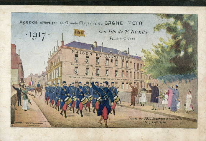 Grands Magasins du Gagne-Petit, publicité : agenda (1917) (2 exemplaires).