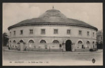 Alencon (Orne), la halle au blé, carte postale ancienne noir et blanc n°44 , LL, sd, (14cm x 9 cm), n°44, AMA.