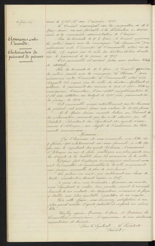 Hospice d'Alençon, Legs Mlle LEFEVRE, règlement du passif, avis du conseil. Assurances contre l'incendie pour l'immeuble 27 Rue de Sarthe, héritiers LECLERC, compagnie "La Normandie", immeuble 116 Rue Cazault, compagnie "Le Phénix", héritiers MAILLAUT, école de fille de la maison Masson, compagnie "Le Soleil" et l'Urbaine" autorisation de paiement de primes