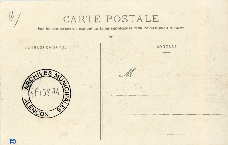 Alençon (Orne), le café de la Rotonde, carte postale ancienne noir et blanc n°22, Maison des Magasins Réunis, Alençon éditeur, sd, (14x9), AMA, 2 exemplaires.