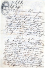 Foire ( août 1874), demandes de boutiques sous la coupole de la Halle au Blé, sur la place d'Armes : états nominatifs, correspondance, flyers, plans, mémoires.