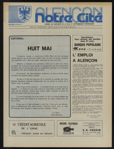 Alençon Notre Cité, journal des habitants de la Ville et des communes périphériques n°12 (mai 1978).