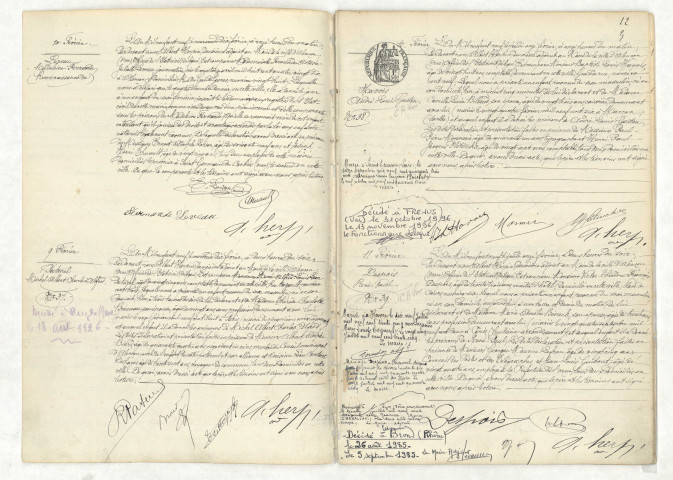 Reconnaissance de LEVEAU Madeleine Fernande (10 février 1909),acte de naissance de PATUREL Michel Albert Charles Alfred (9 février 1909),acte de naissance de HAVOIS André Louis Gaston (10 février 1909),acte de naissance de DESPOIS René Paul (11 février 1909)