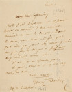 Lettre autographe signée de l'écrivain Tony Révillon à l'acteur Adolphe Laferrière [1860].