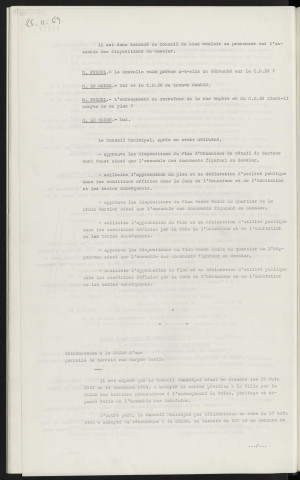 Urbanisme, secteur Nord-Ouest, plan masse guide du quartier sous-secteur de la Croix Mercier, plan de masse guide du quartier sous-secteur de l'hippodrome.