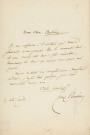 Lettre autographe signée de l'écrivain Tony Révillon à l'acteur Adolphe Laferrière (sd) .