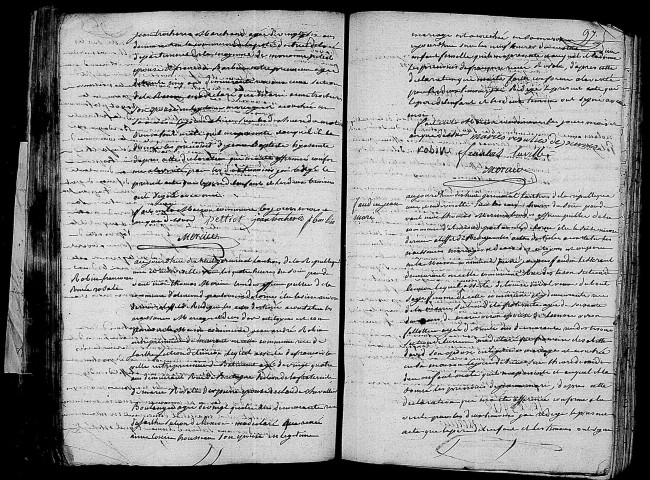 Acte de naissance de PETIOT Jean Baptiste Hyacinthe (5 avril 1795),acte de naissance de ROBIN Françoise Renée Rosalie (7 avril 1795),acte de naissance de FAUDIN Jean Marie (6 avril 1795).