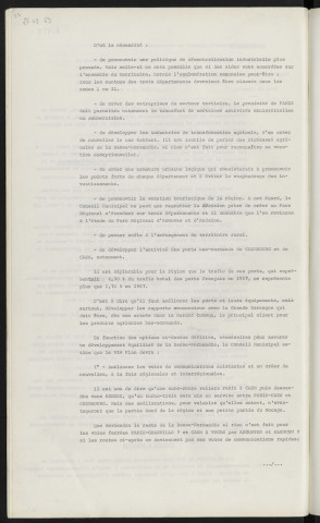 Planification, préparation du VIème plan, rapport d'orientation régionale, avis du conseil.