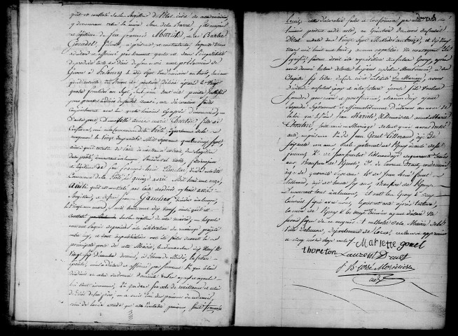 Registre des actes de mariage (1820).