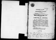 Registre des actes de naissance et adoption (1848).