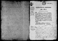 Registre des actes de naissance et adoption (1er janvier - 31 décembre 1817).