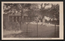 Champfleur (Sarthe), Couvent des Franciscaines de l'Immaculée Conception, un coin du clapier, carte postale ancienne noir et blanc, sd, (14x9), acquisition 2020, AMA.