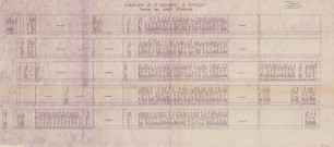 Cimetière de Saint-Léonard, tombes des soldats Allemands, plan (15 avril 1947).