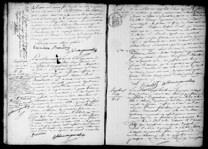Registre des actes de naissance et adoption (1828).