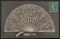 Alençon (Orne), Point d'Alençon, carte postale ancienne noir et blanc, A.M.F. éditeur à Alençon, (Date d'utilisation : 17 decembre 1912), (14x9), AMA.