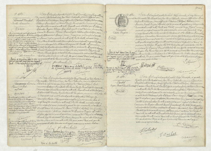 Acte de naissance de MAUBERT Berthe Marceline (11 décembre 1904),acte de naissance de LEMOINE Raoul Albert (11 décembre 1904),acte de naissance de LOUVARD André Eugène (12 décembre 1904),acte de naissance de BARBOT Eugène Benoît Joseph Toussaint (13 décembre 1904).