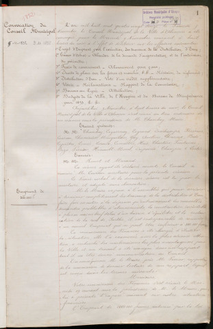 Registre des délibérations du conseil municipal (09 novembre 1892 - 20 juin 1896)