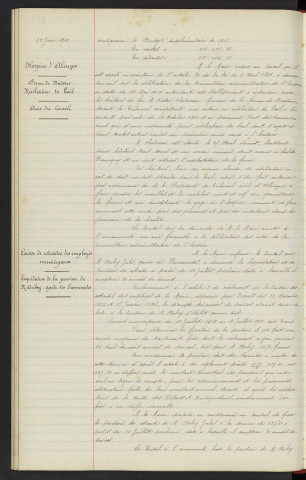 Comptabilité de la ville, budget supplémentaire pour l'exercice 1915, rapport. Hospice d'Alençon, ferme de Badoise à Damigny et fermier feu M. VICTOR et c'est héritiers. Caisse des retraites des employés municipaux, liquidation de la pension de retraite de M. AUBRY Jules garde des Promenades