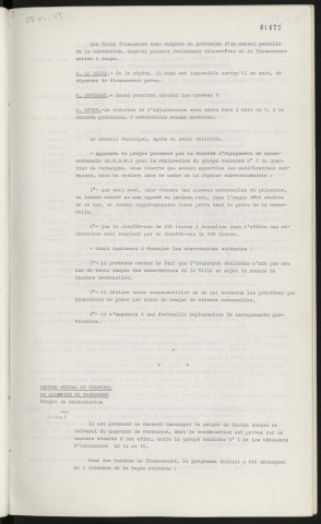 Quartier de Perseigne, groupe scolaire n°2, projet de construction. Centre social et culturel du quartier de Perseigne, projet de construction.
