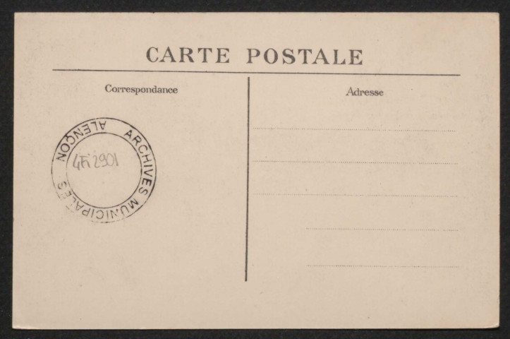 Alençon (Orne), Boulevard de la République, carte postale ancienne noir et blanc n°48, A.M.F. éditeur, (Date d'utilisation : 12 mai 1912) , (14x9), AMA, 4 exemplaires.