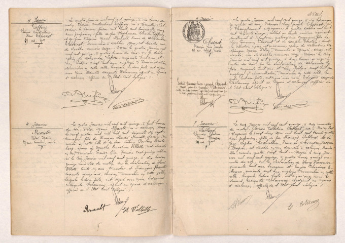 Registre des actes de décès (1915).