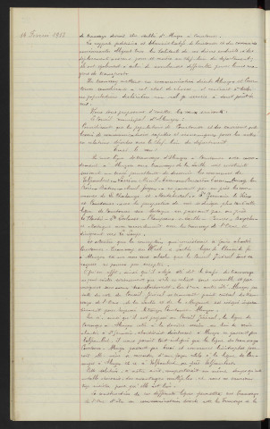 Tramways d'Alençon à Courtomer, communication d'un vœu émis par le Conseil municipal de Courtomer