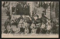 Alençon (Orne), Fêtes de l'inauguration de l'Hôtel des Postes, La Préfecture, Départ du Ministre pour le Banquet, carte postale ancienne noir et blanc n°7, A.M.F. éditeur, (Date cliche : 24 septembre 1911), (14x9),AMA.