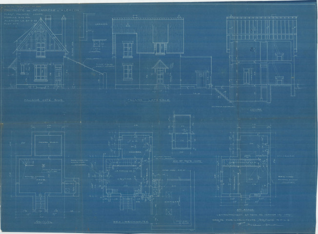 permis de construire n°2, Construction d'une maison d'habitation Chemin de La Butte Rouge Alençon, (date de décision : 21/05/1928), (auteur du projet, architecte : BESNARD-BERNADAC Félix).