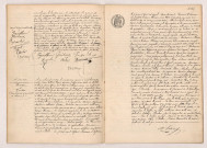 Acte de mariage de GUITARD Marcel et PAPAILHON Mathilde Louise Léopoldine (08 janvier 1910), Transcription d'un arrêt de divorce de HOREAU Albert Georges et GRISON Alphonsine Stéphanie Albertine (11 janvier 1910).
