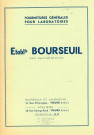 Catalogue des fournitures générales pour laboratoires des établissements Bourseuil (sd).
