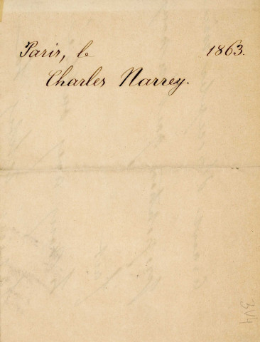Lettre autographe signée de l'écrivain Amédée de Rolland à l'acteur Adolphe Laferrière (sd) .