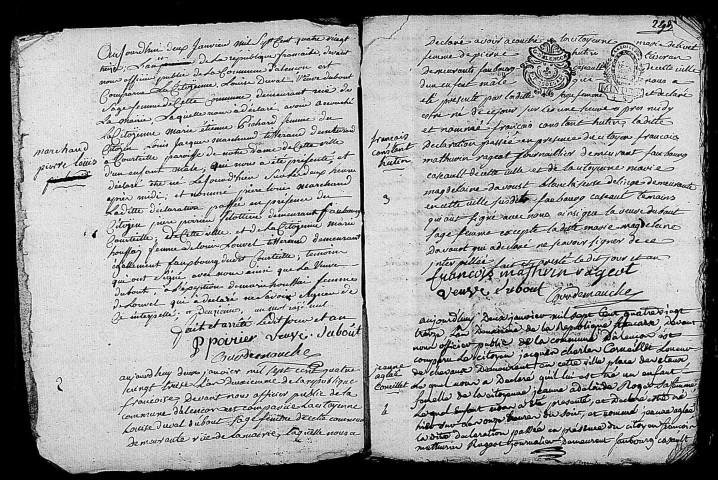 Registre des actes de naissance (2 janvier-19 mars 1793).
