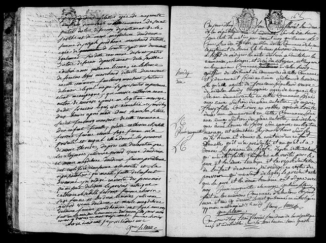 Acte de naissance de LEGER Marie Thérèse (21 avril 1794),acte de naissance de HARDY Rose (21 avril 1794),acte de naissance de CHRETIEN Marie Jeanne (21 avril 1794).