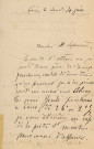 Lettre autographe signée de l'écrivain Alfred Edouard Touroude à l'acteur Adolphe Laferrière [4 juin 1870].