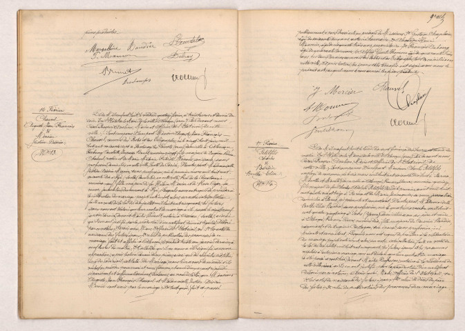 Acte de mariage de CHATELAIN Léon Constant Emile et BOUDIER Marceline Maria Albertine (14 Février 1908), CHAUVEL Auguste Jean François et MERCIER Justine Désirée (14 Février 1908), PETITFILS Charles et BARDIN Berthe Elise (17 Février 1908).
