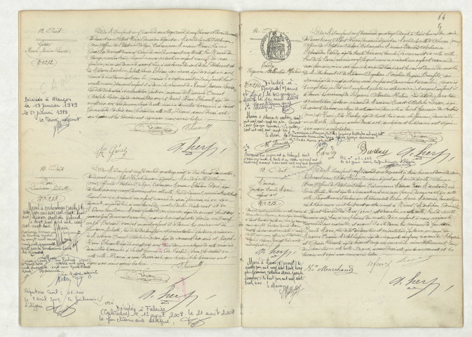 Acte de naissance de GERAS Renée Jeanne Louise (12 août 1909),acte de naissance de DORE Lucienne Juliette (14 août 1909),acte de naissance de TARDY Suzanne Albertine Hélène (14 août 1909),acte de naissance de MOUNIER Gustave Emile Marie enfant naturel (13 août 1909)