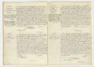 Acte de naissance de DELPUECH Renée Eugénie Louise Cécile (3 février 1906), acte de naissance de BEAURY Lucie Alice Henriette (3 février 1906), acte de naissance de SALLE Lucien Fernand enfant naturel (5 février 1906), reconnaissance de LEMEUR Germaine Renée Léonie (6 février 1906).