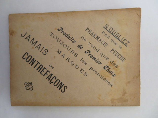 Almanach 1913 offert aux clients de la pharmacie Pesche.