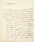 Lettre autographe signée de la femme de lettres Louise Colet sur ses œuvres dramatiques au comédien Louis Fortuné Adolphe Laferrière [1873].