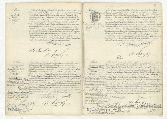 Acte de naissance de SAN EMETERIO Emile (17 février 1909),reconnaissance de GUITTARD Régine Simonne Vitaline Julienne (18 février 1909),acte de naissance de BLIN Marguerite Marie Louise (17 février 1909),acte de naissance de CHEVALIER FLEURY René Maurice (19 février 1909)