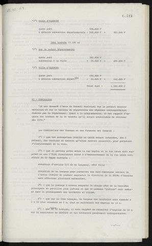 Voirie, aménagement du C.D 26.
