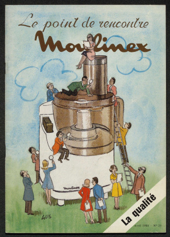 "La qualité" : maquette de la première page de couverture (21 x 29.7cm), (avril 1980), (dessin Gus).