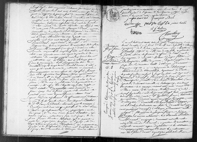 Registre des actes de mariage (1833).